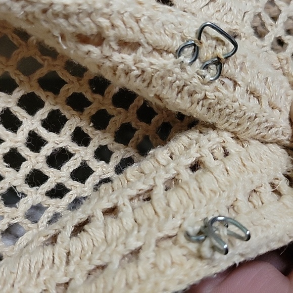Chesley Open Knit Cardigan Sweater Longsleeve Beige - Picture 7 of 13
